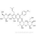 3 - [(6-deoxi-3-O-beta-D-glukopyranosyl-alfa-L-mannopyranosyl) oxi] -7- (beta-D-glukopyranosyloxi) -5-hydroxi-2- (4-metoxifenyl) -8 - (3-metyl-2-buten-l-yl) -4H-l-bensopyran-4-on CAS 140147-77-9